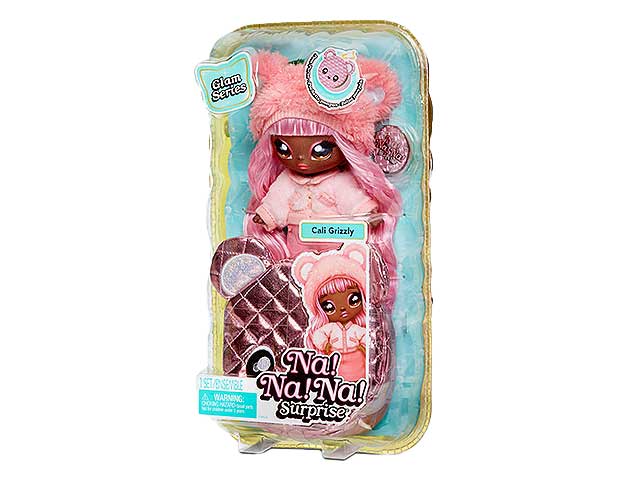 Na! Na! Na! Surprise Glam Series Cali Grizzly With Metallic Purse 2-in-1  Fashion Doll : Target