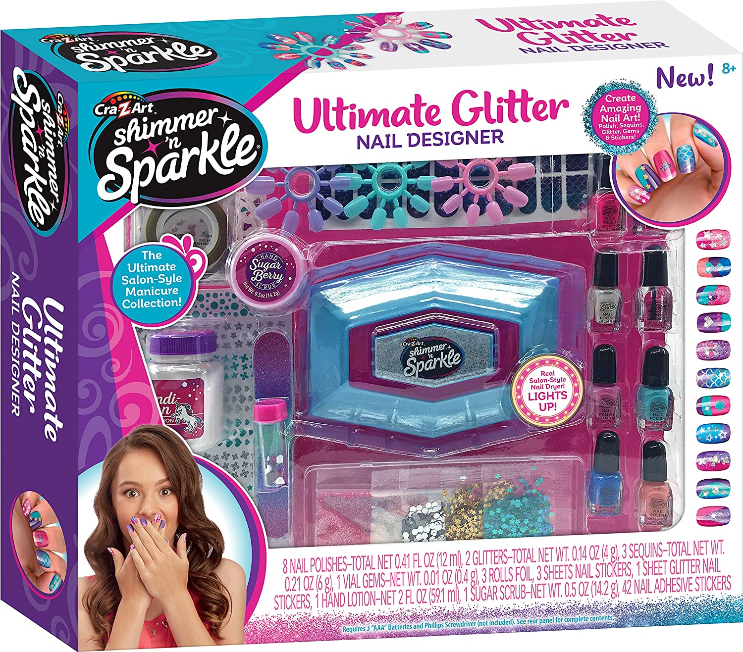 Shimmer N Sparkle Ultimate Glitter Nail Designer Blue - Happy Tots