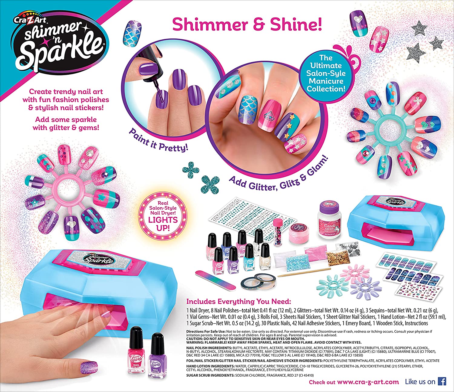 Shimmer N Sparkle Ultimate Glitter Nail Designer Blue - Happy Tots
